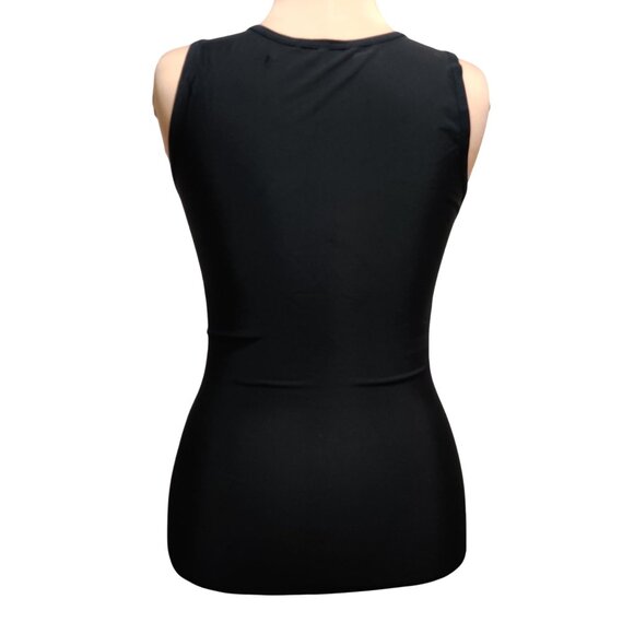 LGTFY XL Womens Top Black Shaping Tank Scoop Neck Stretch Compression Layering - Picture 2 of 9